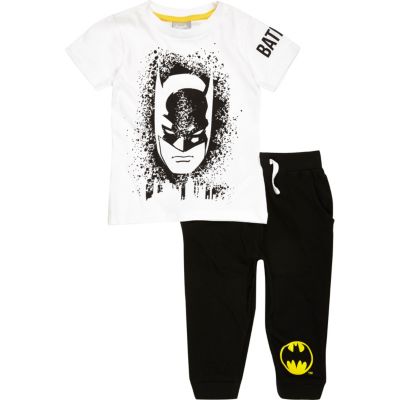 Mini boys black Batman pyjama set